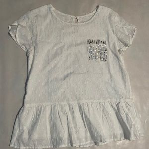 white abercrombie girls blouse